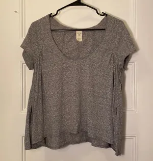 Free People We the Free | Nori Drapey Scoop Neck Short Sleeve T-Shirt Gray Sz XS thumbnail 2