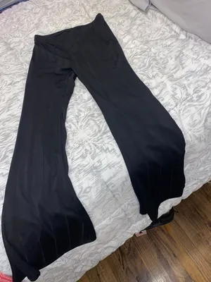 SheIn Black Ribbed Pants thumbnail 1