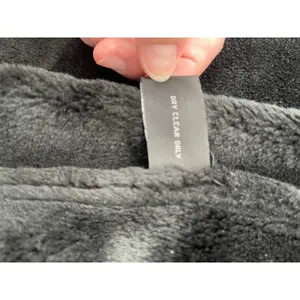 J Percy Vtg Black‎ Faux Suede Fur Lining Trim Coat Size Women XL thumbnail 6