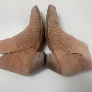 Free People Boots Womens 38 Brown Venture Woven Suede Pull On Boho No Straps thumbnail 5