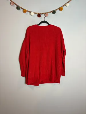 Sanctuary red oversized cardigan sweater thumbnail 5