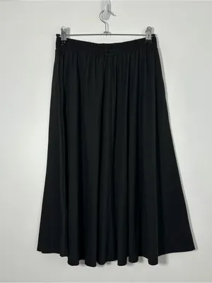 SHEIN Women’s Black Midi Skirt Size Medium Elastic Waist Flowy A-Line thumbnail 3