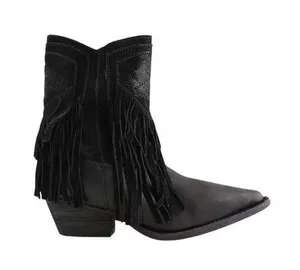 🆕 Free People | Lawless Fringe Western Boot | Black | Size: 8.5 thumbnail 1