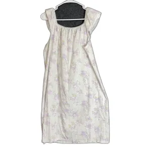 Vintage Womens Size Medium Floral Nightgown Robe Set Purple Lace Made in USA thumbnail 5