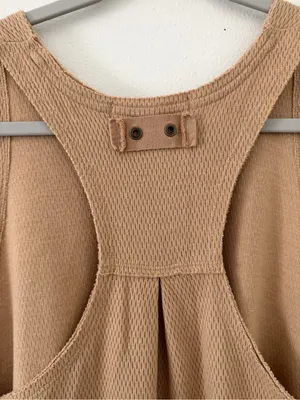 Free People We the Free Neutral Cottage Core Cool It Thermal Knit Tank- medium thumbnail 10
