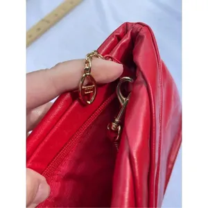 Vintage red faux leather Holiday Fair Inc crossbody bag thumbnail 5