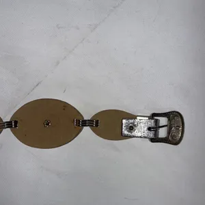 Vintage Y2K Silver Tone‎ Stamped Metal Boho Western Rodeo Concho Style Belt thumbnail 13