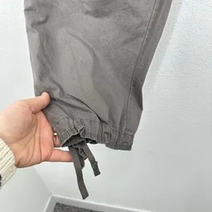Vintage Y2K 2007 Classic Rise Old Navy Wide Leg Grey‎ Chino Pant Drawsting Hem thumbnail 10