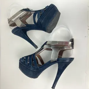 MARNI Blue/Silver Strappy Platform Heels Stiletto Sandals - Size 6.5 thumbnail 15