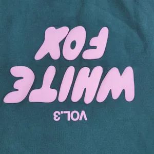 White Fox Hoodie Womens L/XL Teal Vol.3 Graphic Oversized Pullover Sweatshirt thumbnail 5