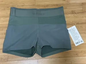 NWT Lululemon License to Train High-Rise Short 2" LOGO Sz 12 Grey Eucalyptus thumbnail 1