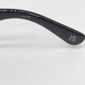 AIRE Calisto Sunglasses OS Black Oval Retro Y2K Minimalist Edgy Cyber Mob Wife‎ thumbnail 8