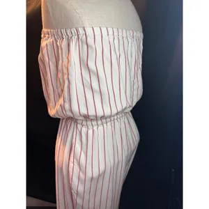 Forever 21 Contemporary Red White Striped Strapless Wide Leg Jumpsuit‎ Small thumbnail 5