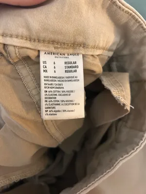 American Eagle Khaki Twill Baggy Pants thumbnail 3