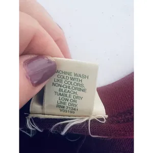 Vintage LL Bean Cotton Maxi Dress Maroon‎ Large Cottagecore Modest Prairie thumbnail 6