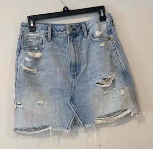 Y2k Abercrombie & Fitch Zoe Natural Rise Vintage A-Line Denim Skirt Size 8 2691 thumbnail 1