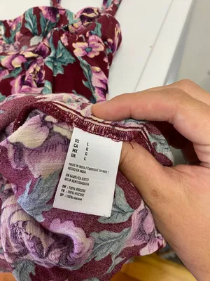 American Eagle Outfitters Floral Purple Strapless Top thumbnail 4