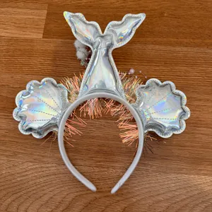 Mermaid Mickey Mouse Ears Headband Silver Size undefined thumbnail 2