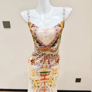 Vibrant Art Print Mermaid Maxi Dress Women Floral thumbnail 2