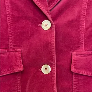Allen Allen Fuschia Pink Velvet Blazer thumbnail 4