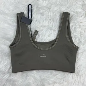 Nike Skims Ribbed Seamless Scoop Bra Dusty Oakmoss Dune Size Small thumbnail 5