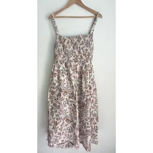 Old Navy Fit Flare Sleeveless Cotton-Poplin Smocked-Bodice Dress 2X Boho Beachy thumbnail 4