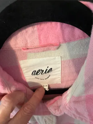 Aerie plaid flannel button down shirt thumbnail 2