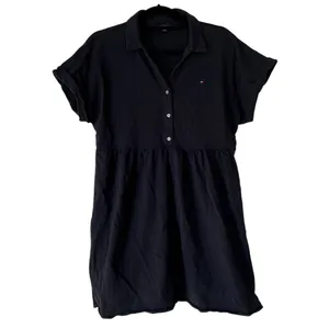 Tommy Hilfiger Navy Blue Polo Dress Large Cotton Babydoll Short Sleeve thumbnail 2