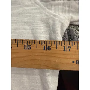 We The Free Free People White Ruched Puff Sleeve Slub‎ Knit Tee Top Small thumbnail 6