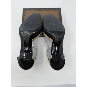Pierre Hardy Black Suede Gold Leather Ankle Strap Pumps Made in Italy Size 7.5 thumbnail 6