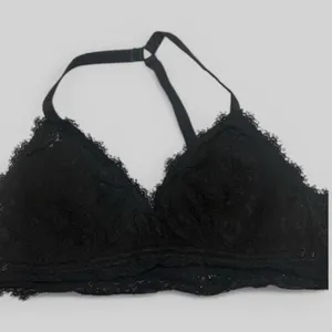 Aerie black lace adjustable bralette dark romantic witchy size XL light padding thumbnail 1