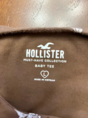 Hollister Butterfly Side Cinch Baby Tee Size Large thumbnail 4