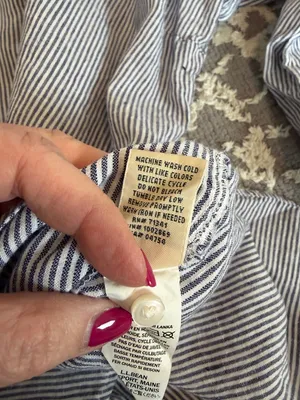 L.L.Bean Linen Pinstripe Pullover Shirt Sz Small Coastal Grandmother Breezy W3 thumbnail 5