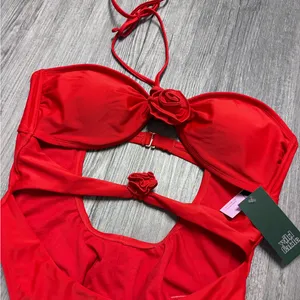 Wild Fable Rosette High Leg Extra Cheeky One Piece Bathing Suit thumbnail 3