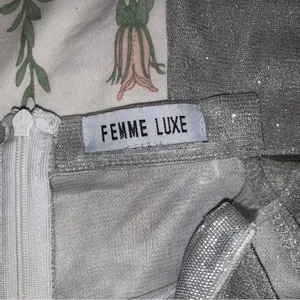 Silver Glitter Cut Out Clear Strap Wide Leg Trousers thumbnail 3