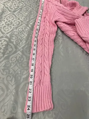 Lauren Ralph Lauren Pink Cable-Knit Half-Zip Turtleneck Sweater thumbnail 10