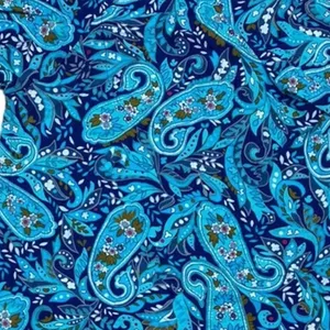 Vera Bradley Blue Daisy Paisley Kelsey Bell Sleeves Flutter Top, M SRP: $60 thumbnail 9