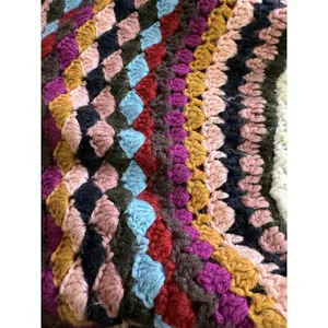 Handmade Crochet Cardigan Women Open Front Size S/M Chunky Acrylic Cottagecore Bohemian‎ thumbnail 10