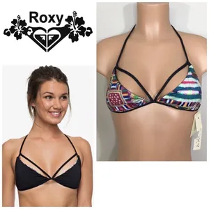 ROXY reversible multicolored bikini top. NWT thumbnail 2