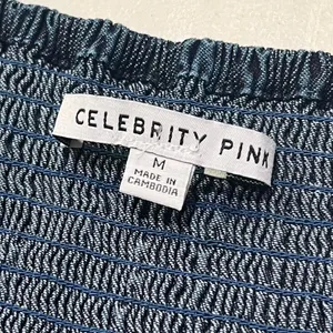 Celebrity Pink - Denim tank top with adjustable straps thumbnail 4