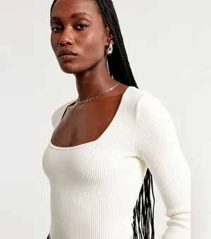 Abercrombie Long-Sleeve Ottoman Squareneck Top thumbnail 6