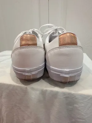 Vans Ward Tumble White Leather Rose Gold Sneakers Women's Size 10 thumbnail 4