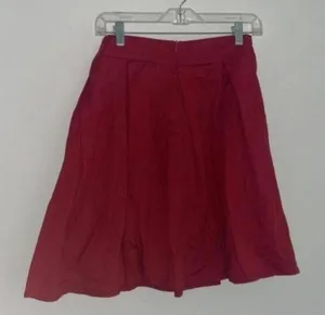 Red Pleated Skater skirt Style Circle Skirt Preppy Academia Ballet thumbnail 1