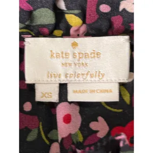 Kate Spade New York Love Colorfully Floral Ruffle Neck Sleeveless Blouse XS thumbnail 5