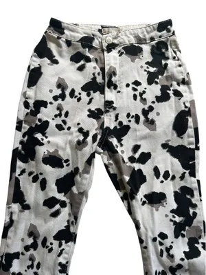 Altar’d State Cow Print Bell Bottom Flare Jeans Boho Chic Western Retro Festival thumbnail 3