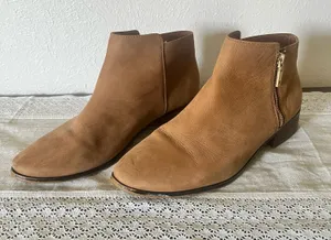 Women's ALDO Julianna Ankle Boots Medium Brown Block Heel Suede Size 11 thumbnail 1