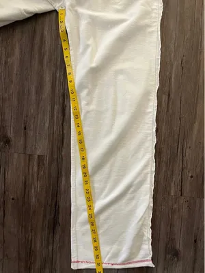 HANK Y2K White Sweatpants Made in Hollywood Cotton Sz L thumbnail 4