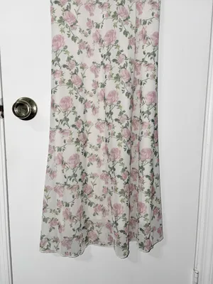 See You Monday Floral Maxi Dress White and pink medium thumbnail 3