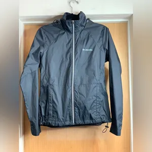 Columbia Women's Black Hooded Windbreaker Hiking Jacket - Gorpcore. Size-Small thumbnail 2