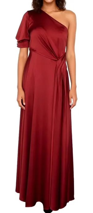 Kay Unger - Izabella One Shoulder Satin‎ Gown thumbnail 1